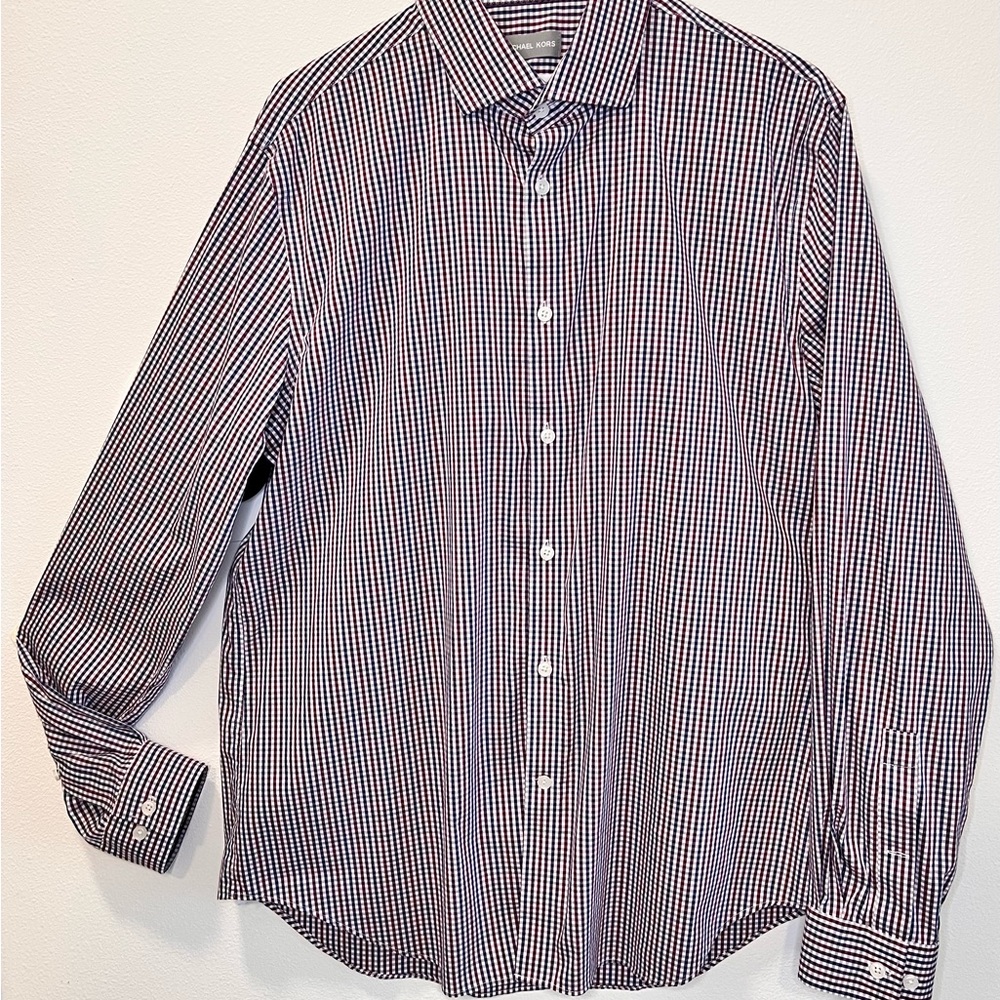 Michael Kors Men Shirt Side L Squares Long sleeve